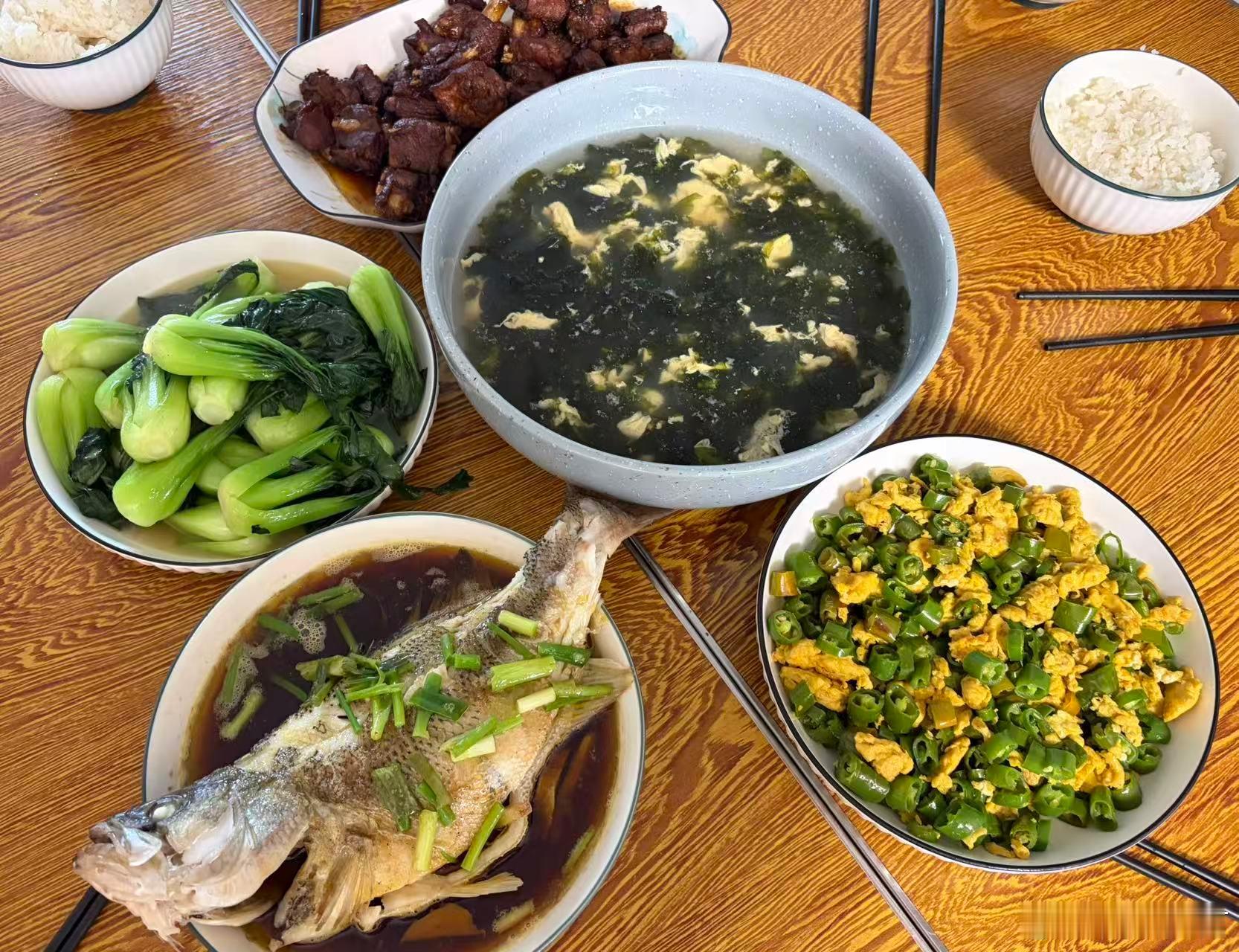 简简单单四菜一汤，开吃 