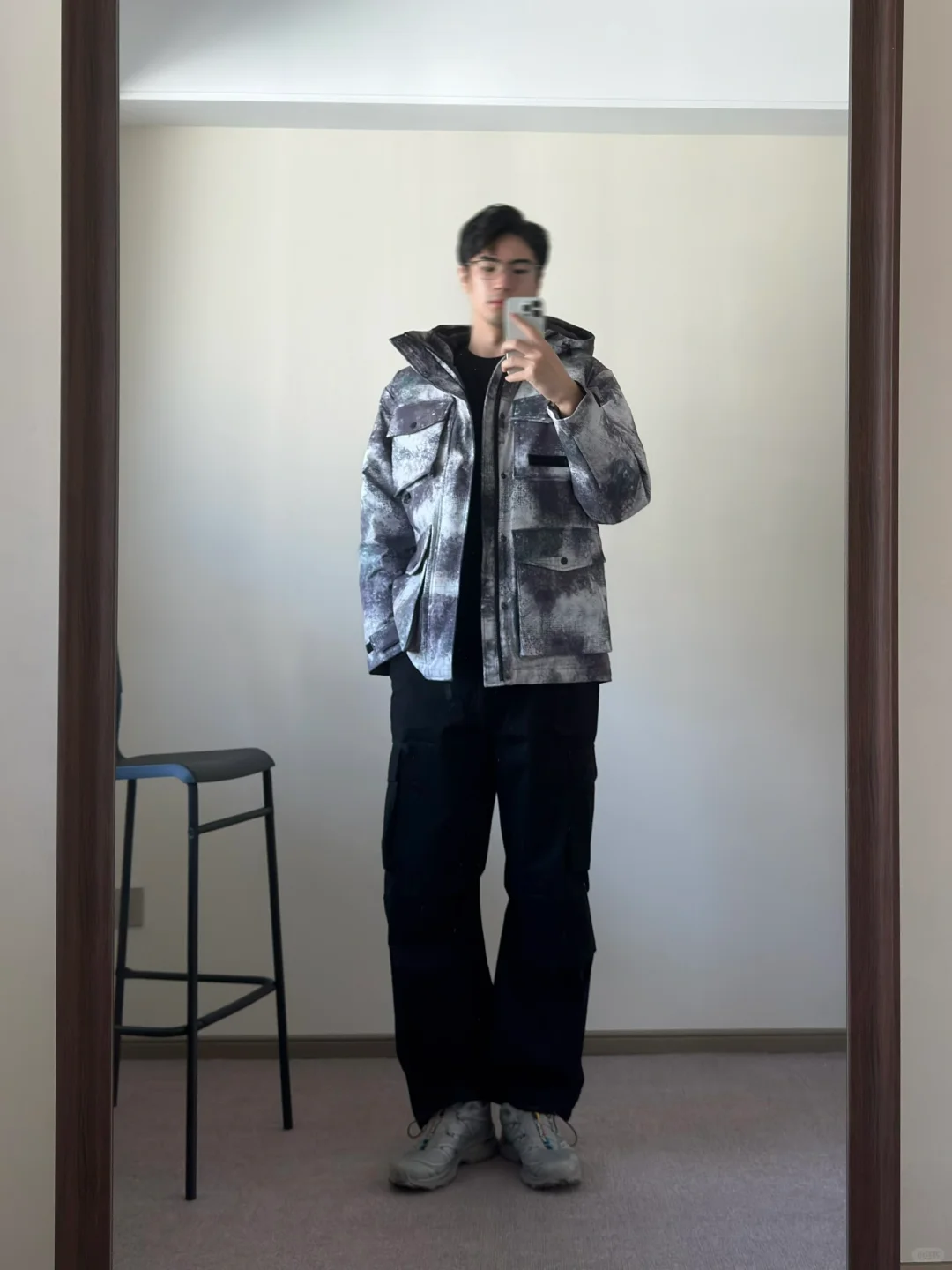 ootd 十一户外出游穿搭｜迷彩色｜工装羽绒