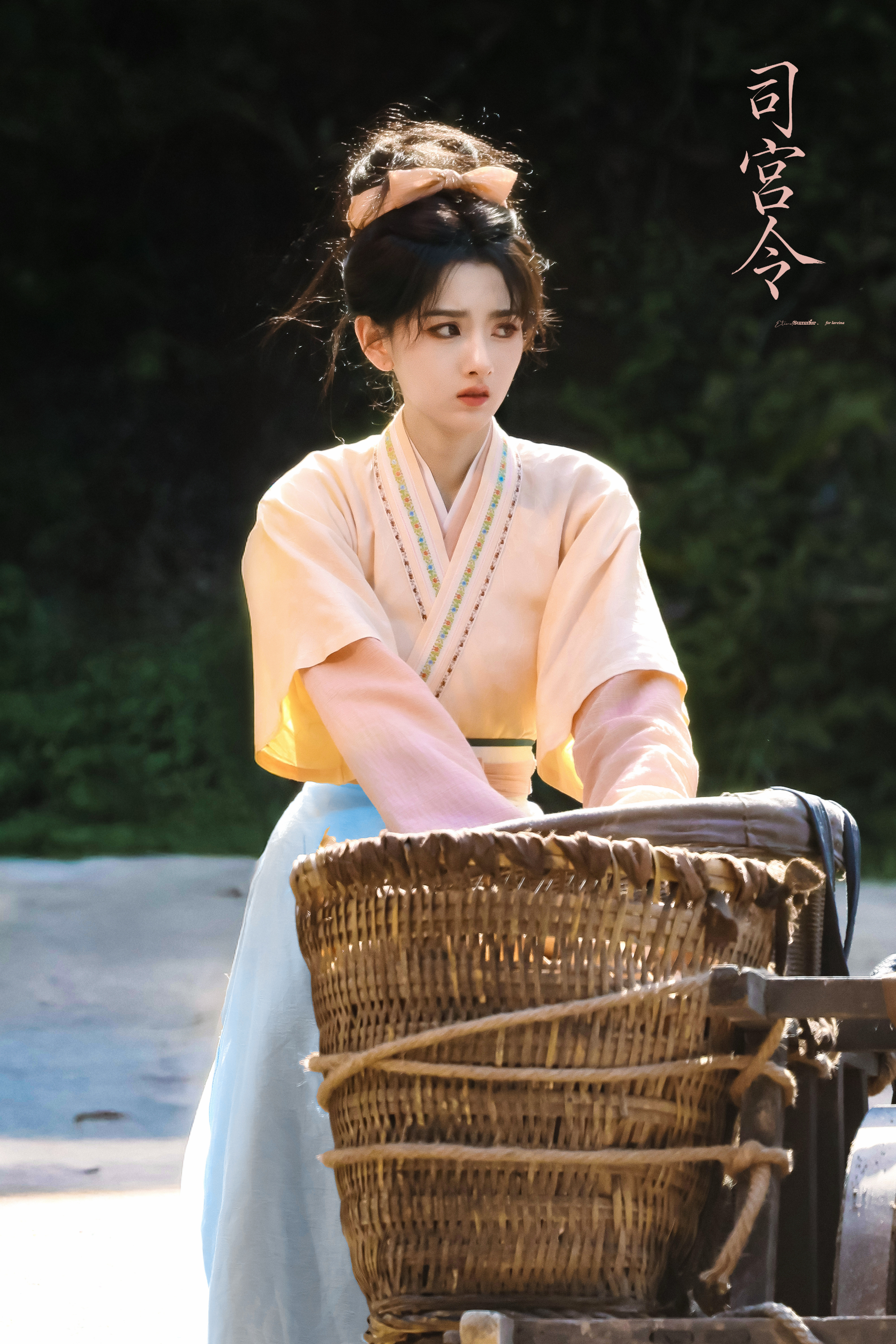 好美萌的田园风小猫🐱🐱🐱宋祖儿 《司宫令》☽ 田园风-橙衣+蝴蝶结🎀🎀