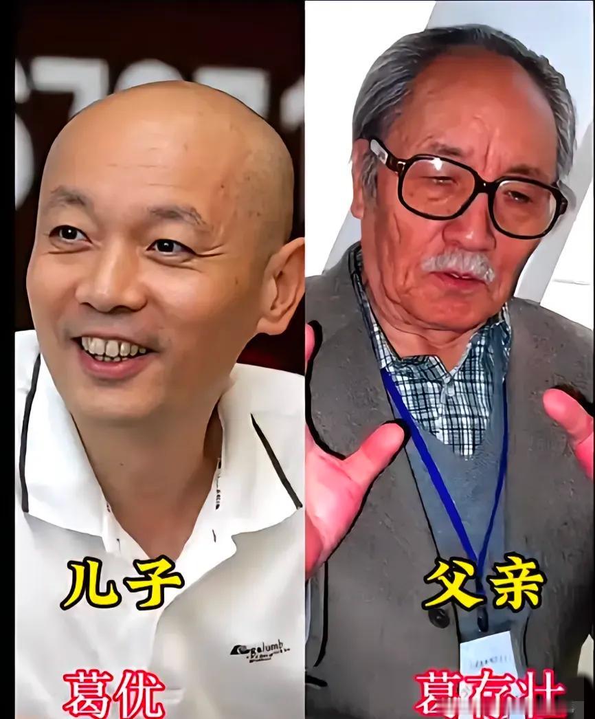 俗话说：“有其夫必有其子"，看这4组父子框，葛优与父亲，刘凯威与父亲，黄磊与父亲