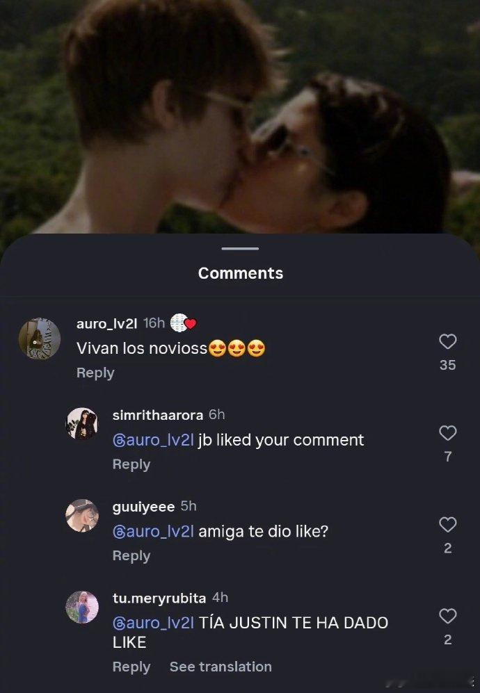 比伯点赞和赛琳娜CP粉留言 网友发现比伯点赞和赛琳娜CP粉留言，手滑？ 北美意难