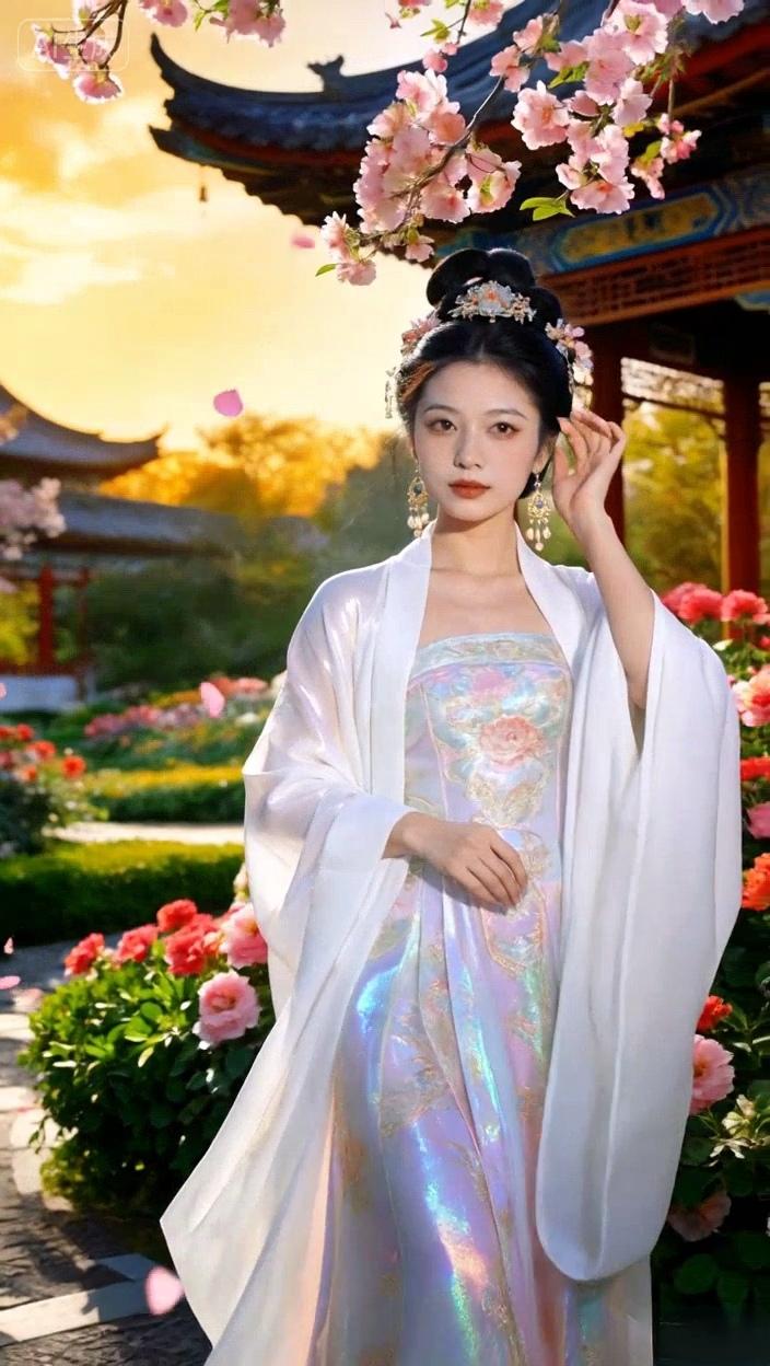 七绝●春暖花开/古韵  

翠绿鲜红百卉开，
风光旖旎引人来。
亭台彩柱相辉映，