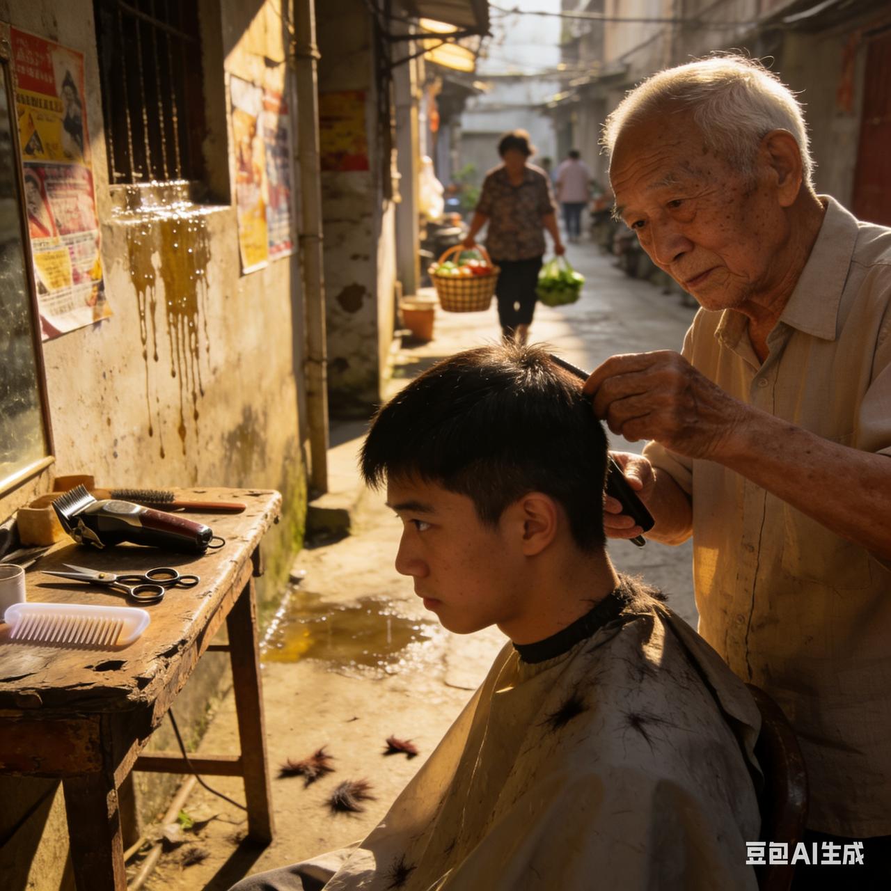 发现了没
路边摊理发突然“火”的一塌糊涂！
10元理发真香，不是48元优剪消费不