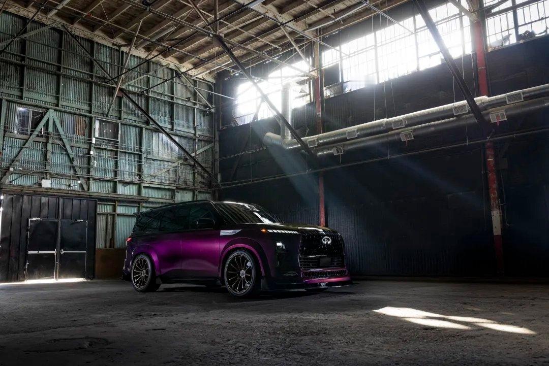 车市热门[超话] 即将在SEMA展上亮相的QX80 R-Spec，配备了GT-R