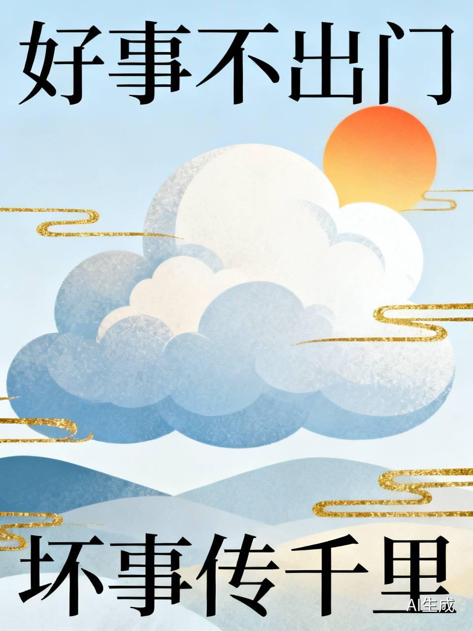 “好事不出门”这个上联挺有意思，好多人第一反应对“坏事传千里”，这对仗工整，“好