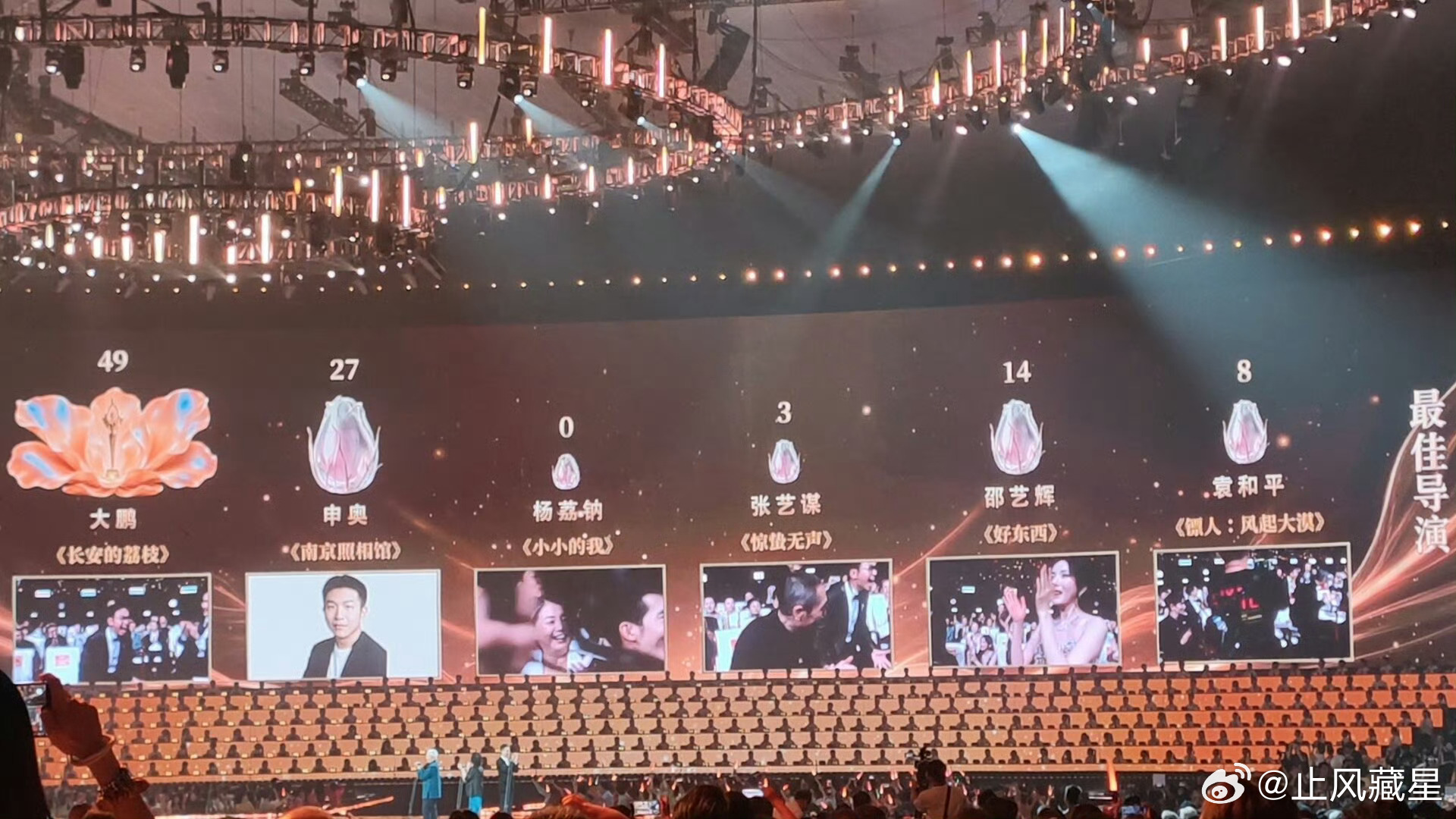 百花奖闭幕式大鹏最佳导演大鹏凭借《长安的荔枝》获得了百花奖最佳导演，恭喜🎉百花