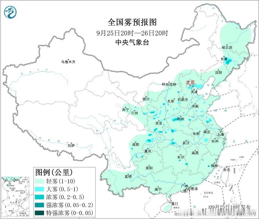 【雾】近期因为降水，湿度大，夜间-清晨，气温较低的时段，水汽凝结可能导致大雾。预