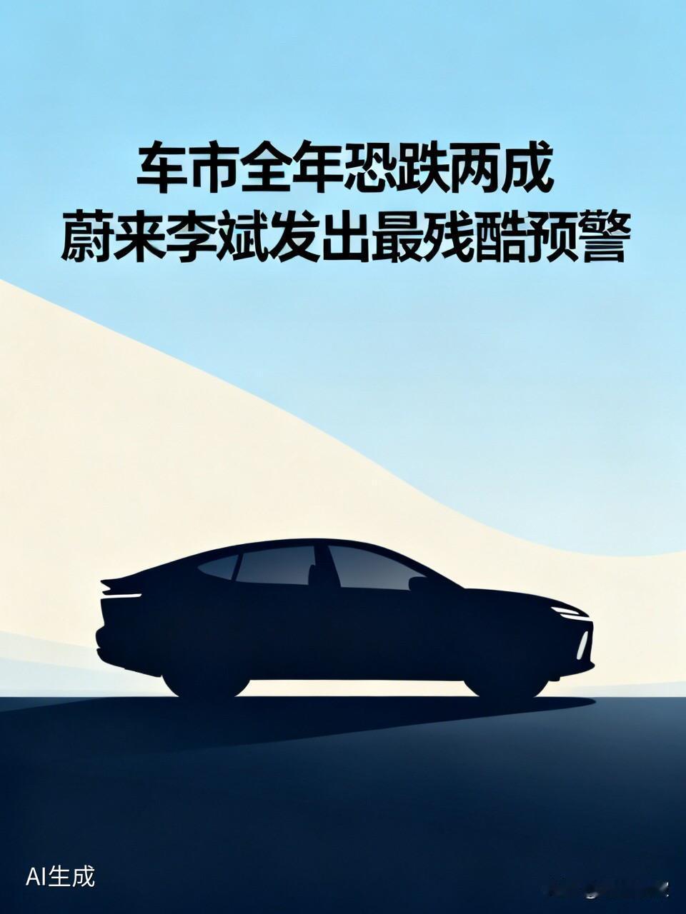 做好准备，车市全年恐跌两成！蔚来李斌发出最残酷预警

  “全年国内零售量，要做