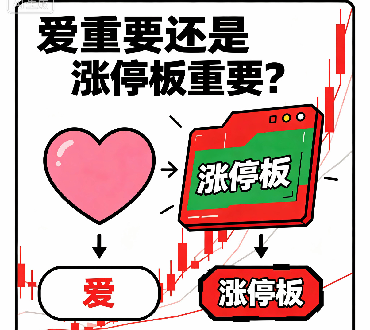 家人们，回答我！爱重要还是涨停板重要？看到了必须选[嘻嘻] ​​​