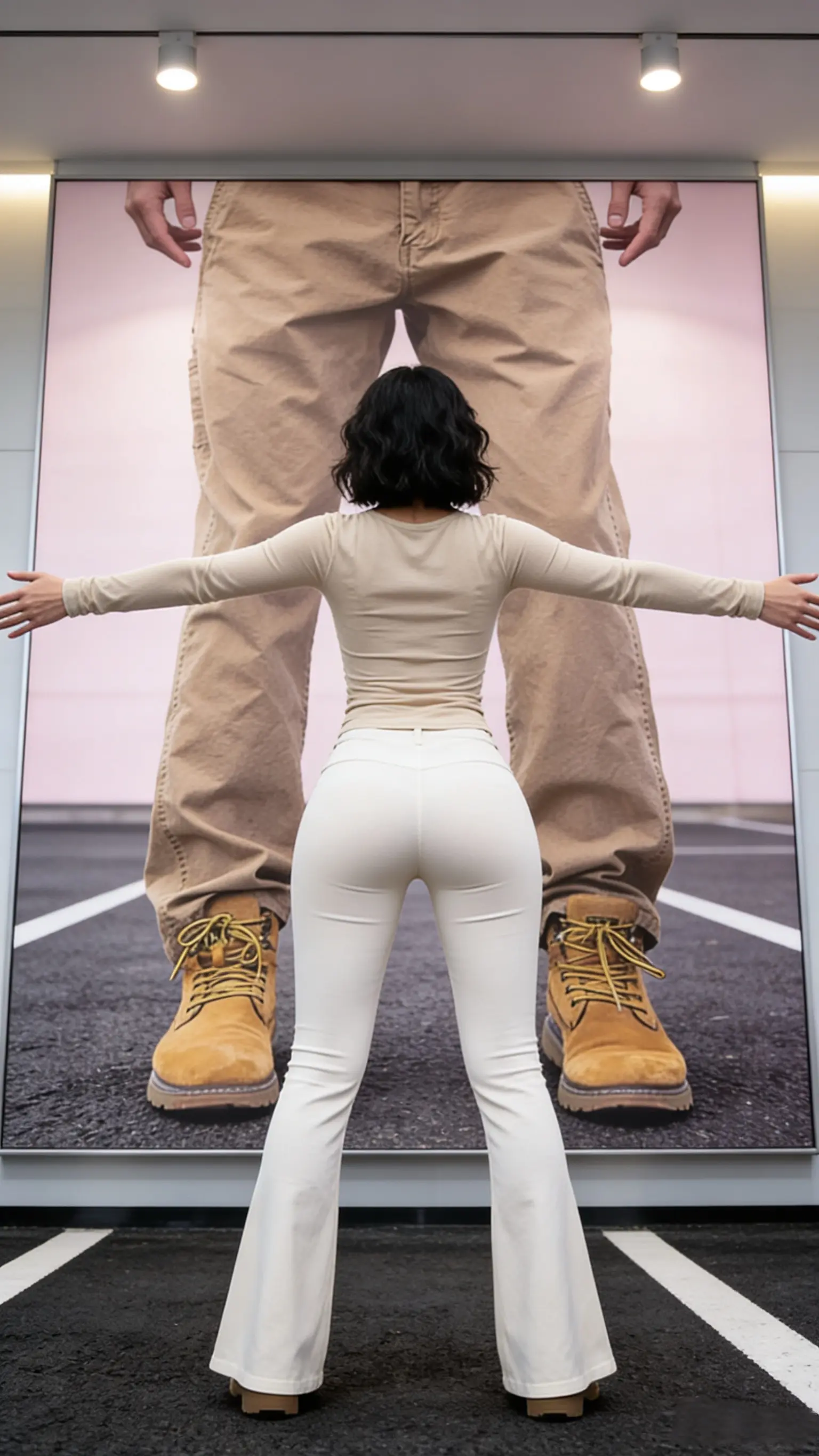 海行卡其色纯棉耐磨宽松休闲裤男夏季运动透气美式复古直筒长裤子