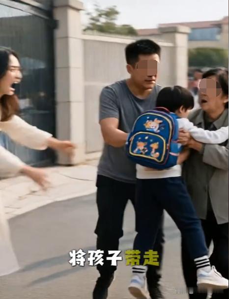 广东深圳，女子发现丈夫与陌生女子当街搂抱，气得要离婚。丈夫为了恶心女子，将孩子强
