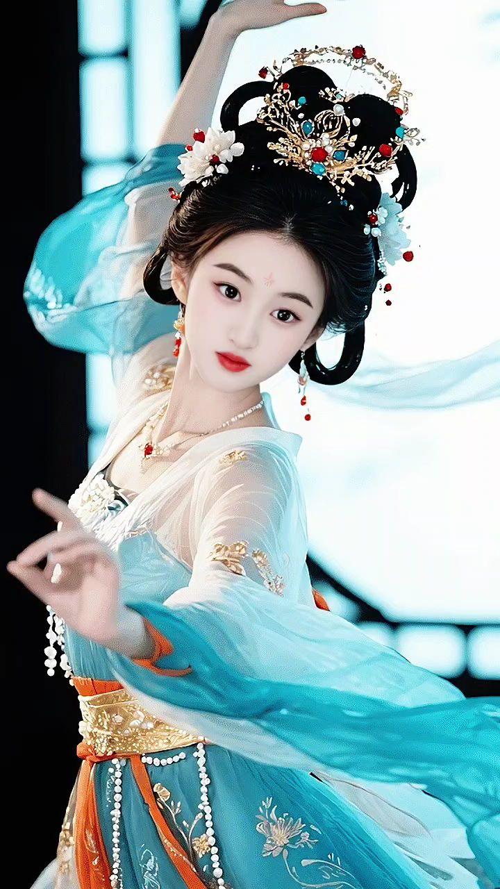 汉服美人翩翩起舞 国风古韵 古风美人 古风妆容 古风舞蹈