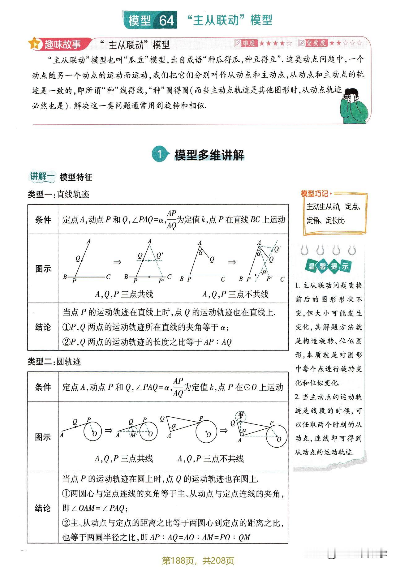 中考几何压轴难点模型专攻——主从联动、“12345”模型、海盗埋宝、婆罗摩及多…