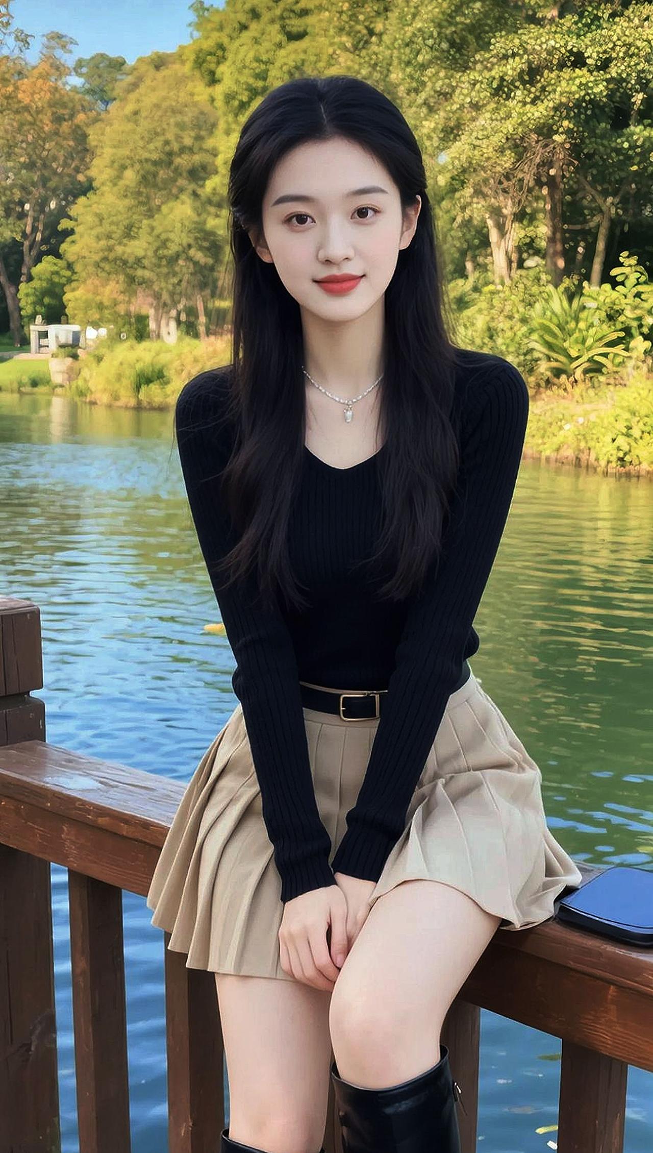 AI湖畔微笑写真 随变ai随便玩