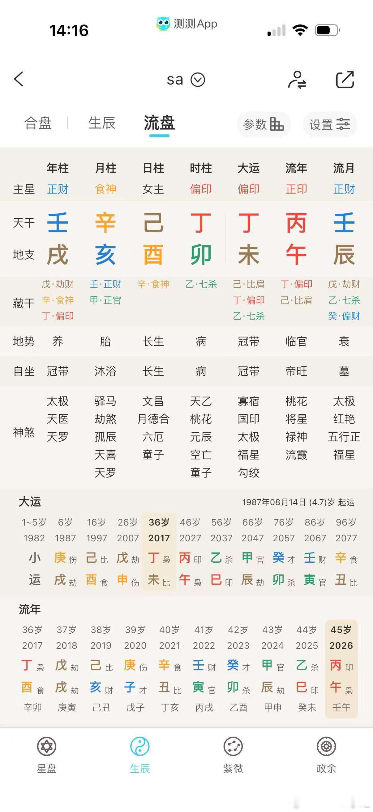 蔡卓妍结婚弱己土走印是婚运，印代表房子证书，就是领证成家了。借由阿sa的盘说说食