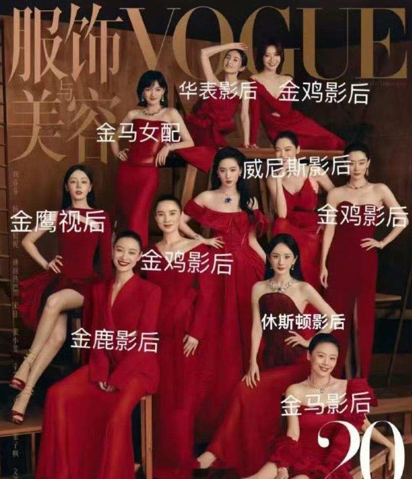 • 迪丽热巴：金鹰视后 • 文淇：金马女配 • 周冬雨：金鸡影后 • 辛芷蕾：威
