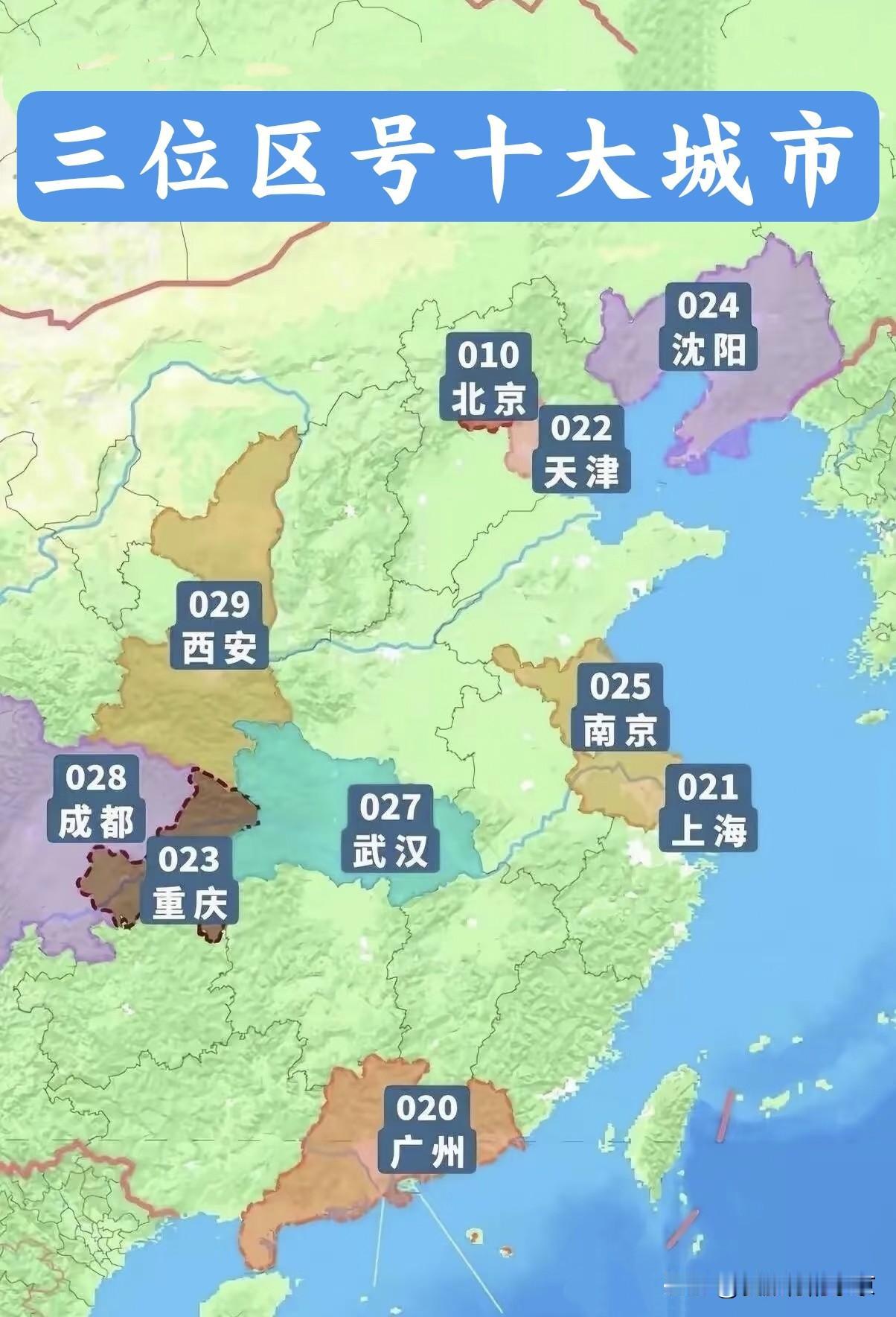 拨号键盘时代，026为啥空着？
三位电话区号的十大城市，
从010北京～020广