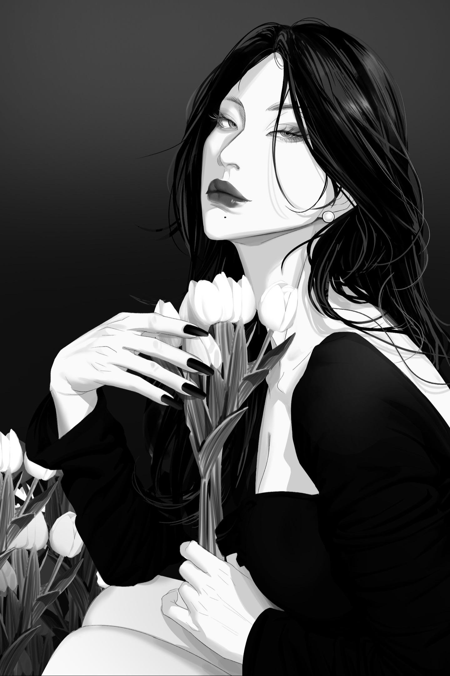 朋友说我画的女人 眼尾能戳死人