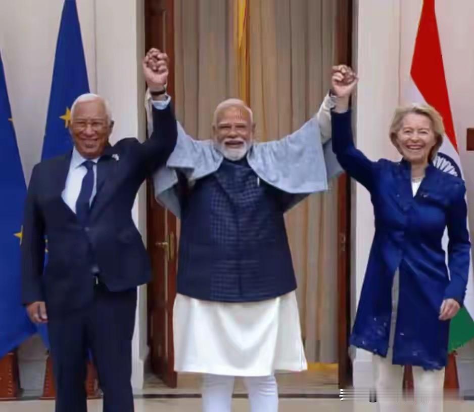 印度和欧盟达成自由贸易协定，对中国来说是超级利好。

近日，印度和欧盟宣布，双方