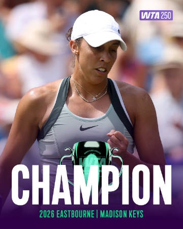 凯斯2-0击败玛利亚，夺得WTA250伊斯特本站冠军