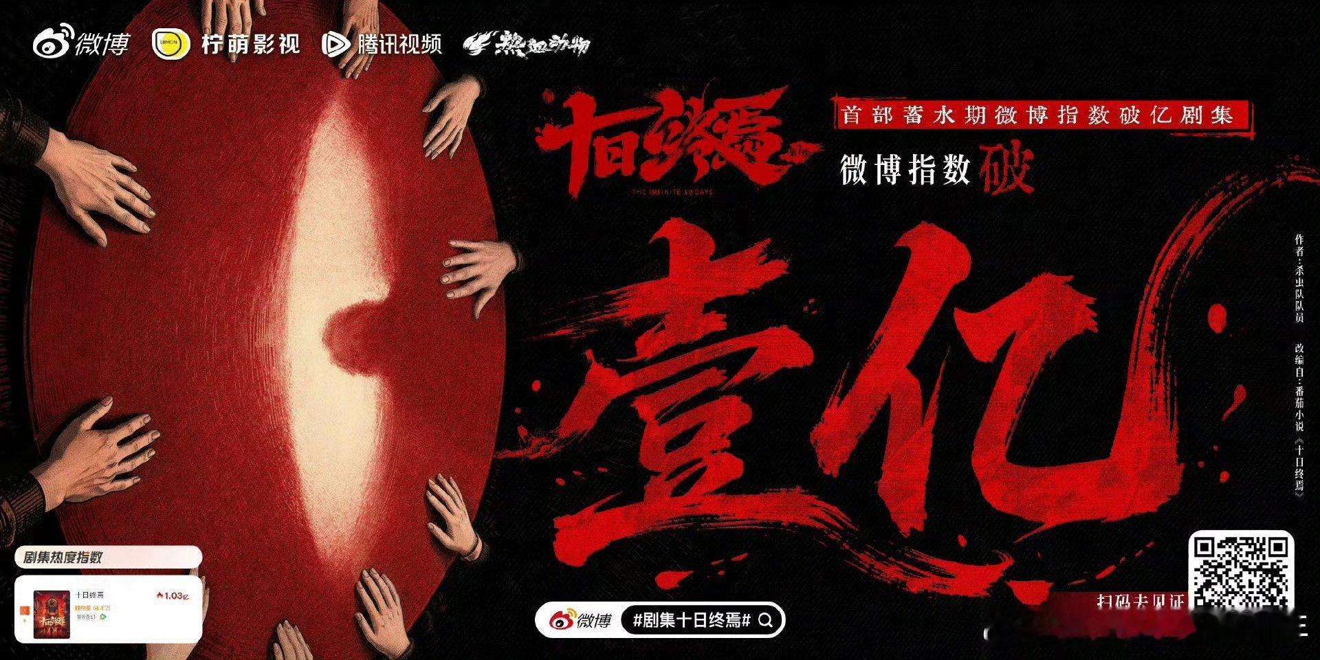 十日终焉微博指数破亿十日终焉开拍第二天发战报还是创造历史记录的战报🔥不愧是肖战