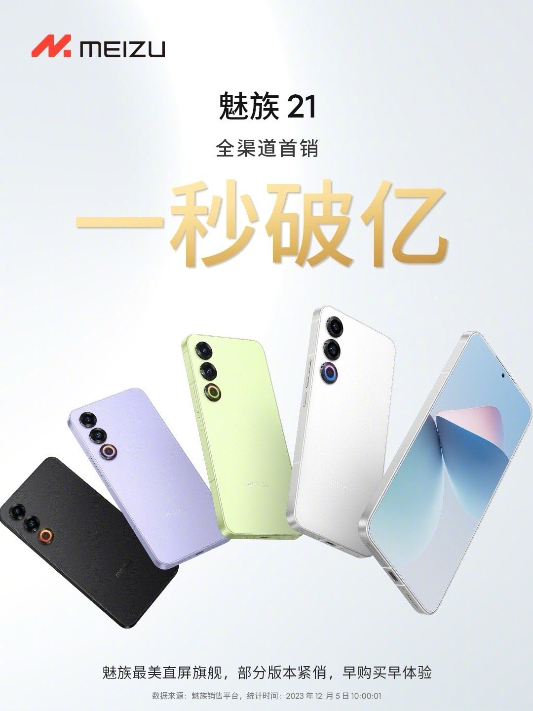 魅族21系列首销一秒破亿，这波真的我族回来了！白色面板、小圆圈环形灯难以拒绝心动