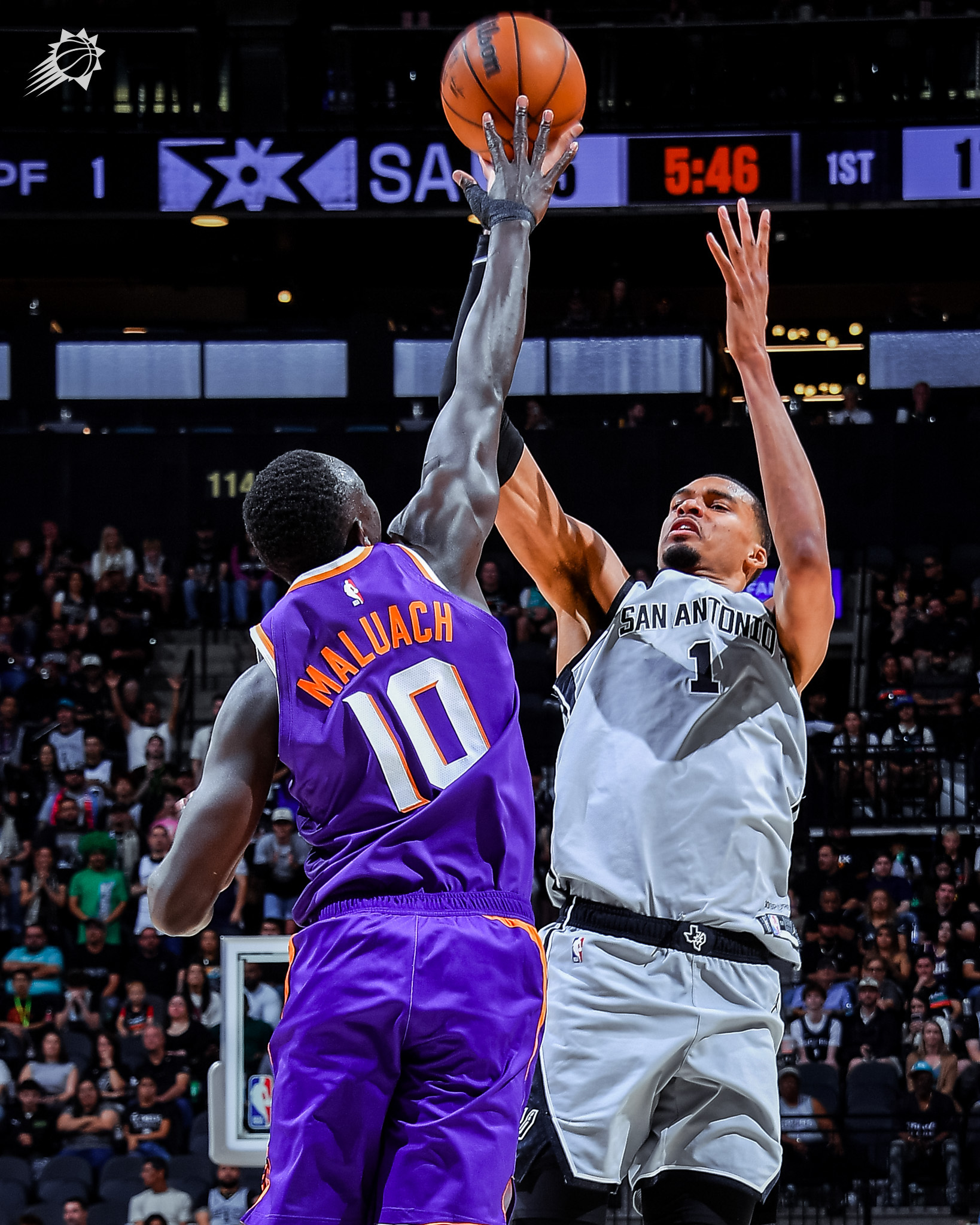 奥特叫了暂停，我们45-40领先！菲尼克斯太阳 ｜旭日东升 ｜太阳vs马刺