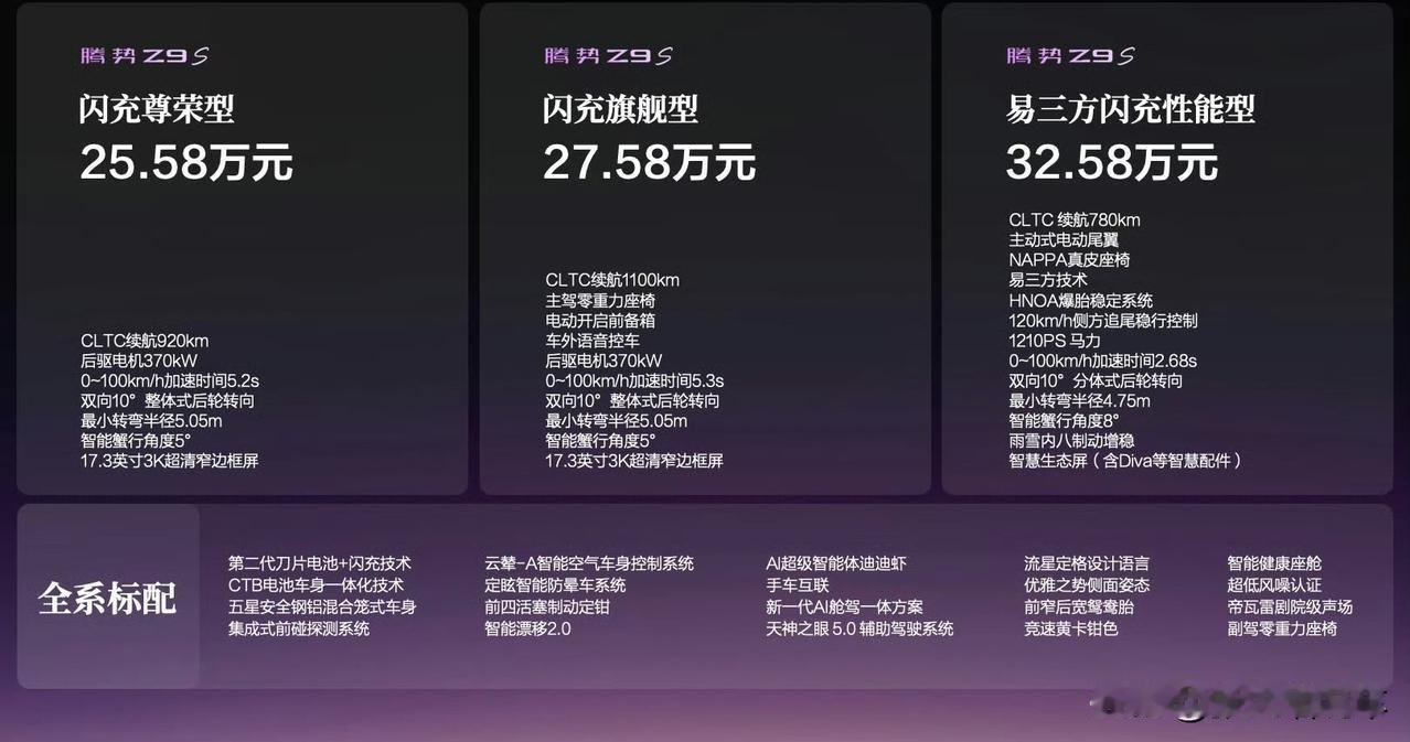 腾势Z9正式上市，三款纯电：25.58万（CLTC 880km）、27.58万（