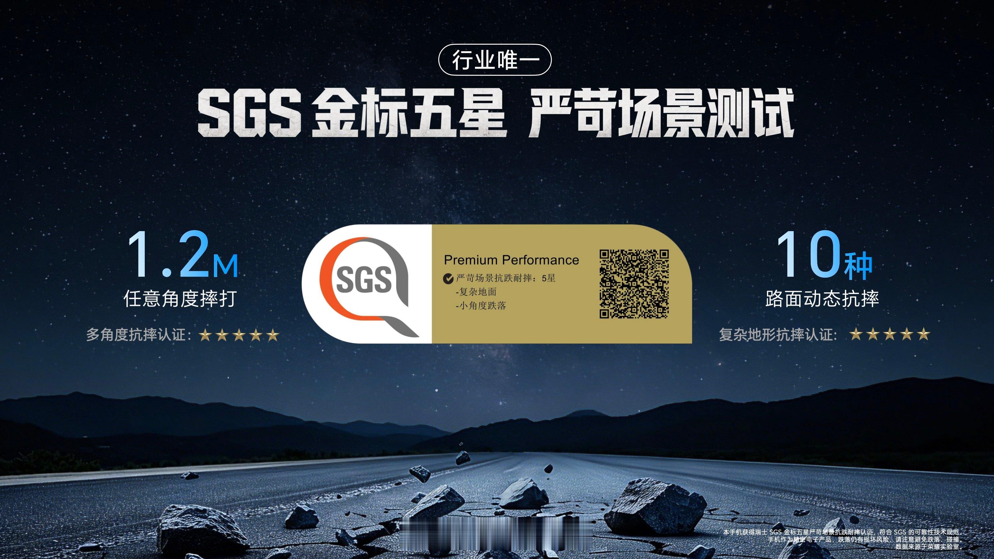 荣耀X80 Pro Max通过SGS金标五星严苛场景抗跌耐摔认证 整机参考赛车H