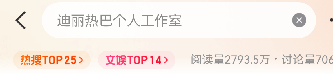 最近热巴有好多这种热搜哦 迪丽热巴个人工作室