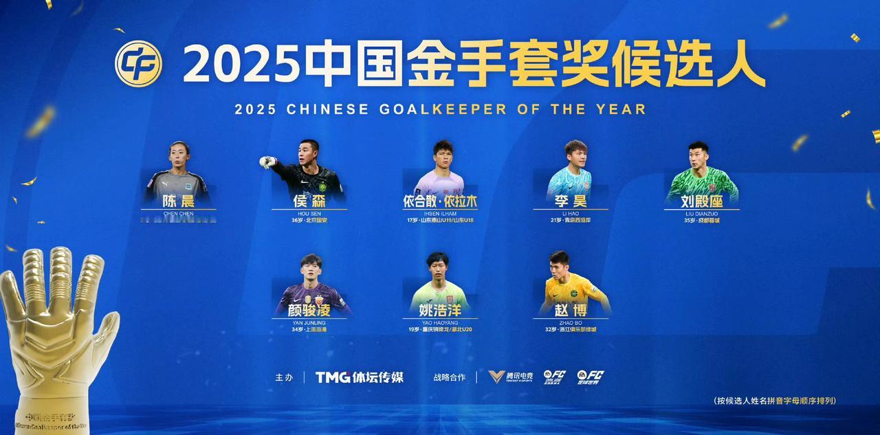 2025中国金手套奖候选名单：颜骏凌、刘殿座入选，李昊在列
看这个名单，金手套竞