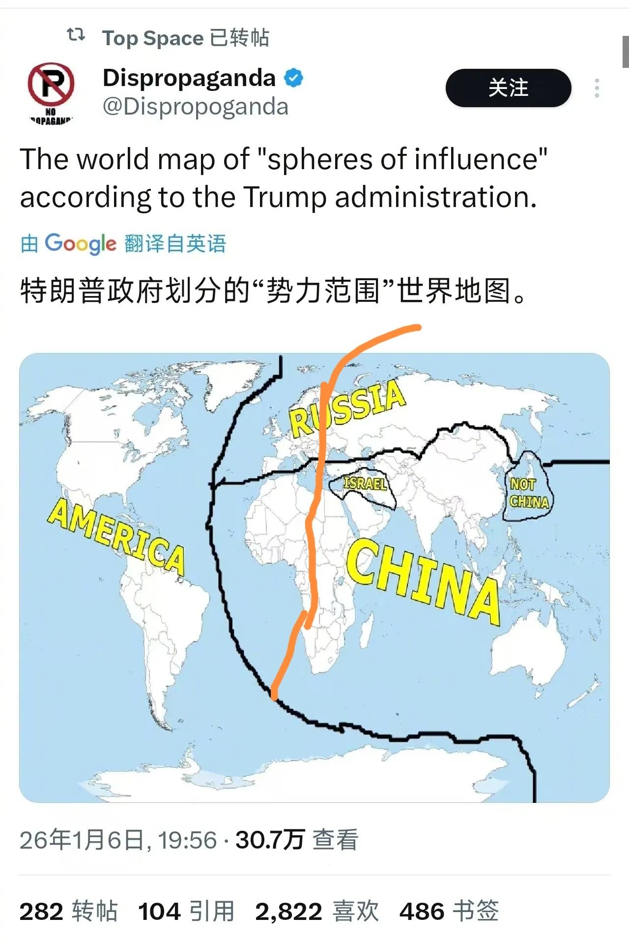 [吃瓜群众]有美国的“川黑”做了这张图，一看就不“现实”[思考]首先，欧洲不可能