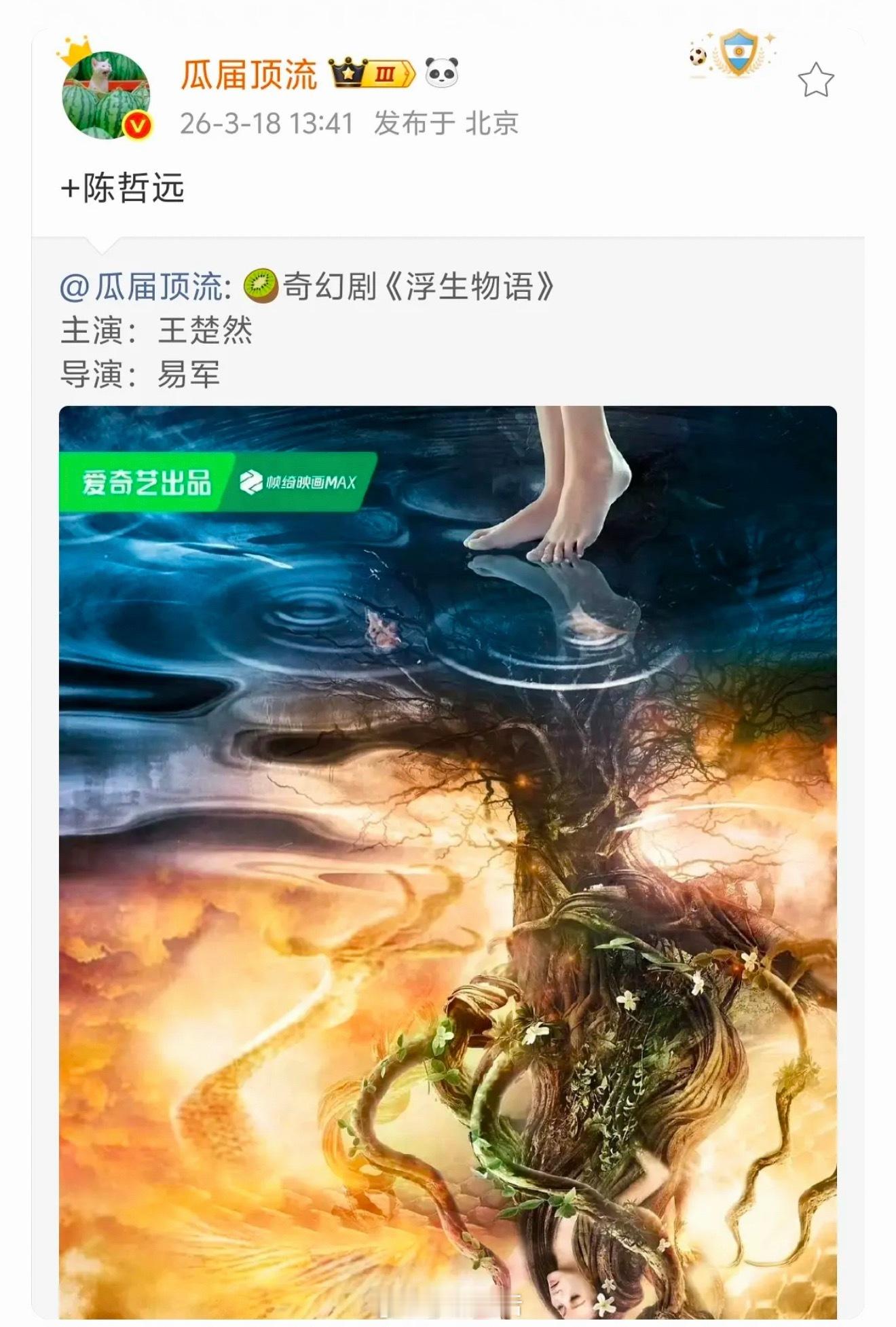 陈哲远和王楚然真的要合作啦？帅哥美女组合好期待啊。 