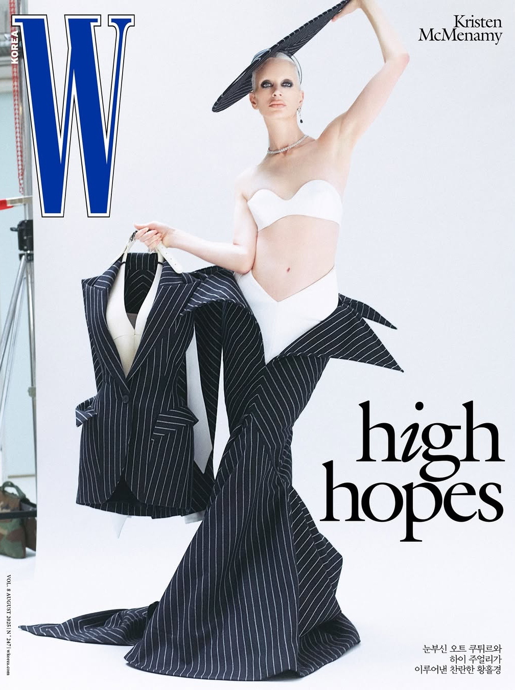 超模Kristen McMenamy 佩戴Cartier 珠宝登上W Korea