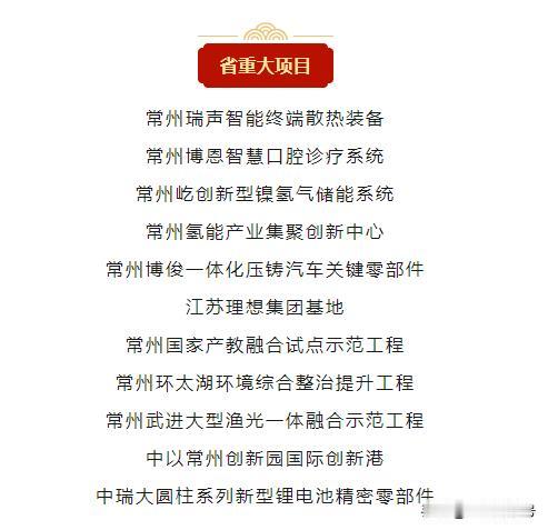 总投资306.6亿元！武进全市第一！
武进22个项目入列2025年省级清单，数量