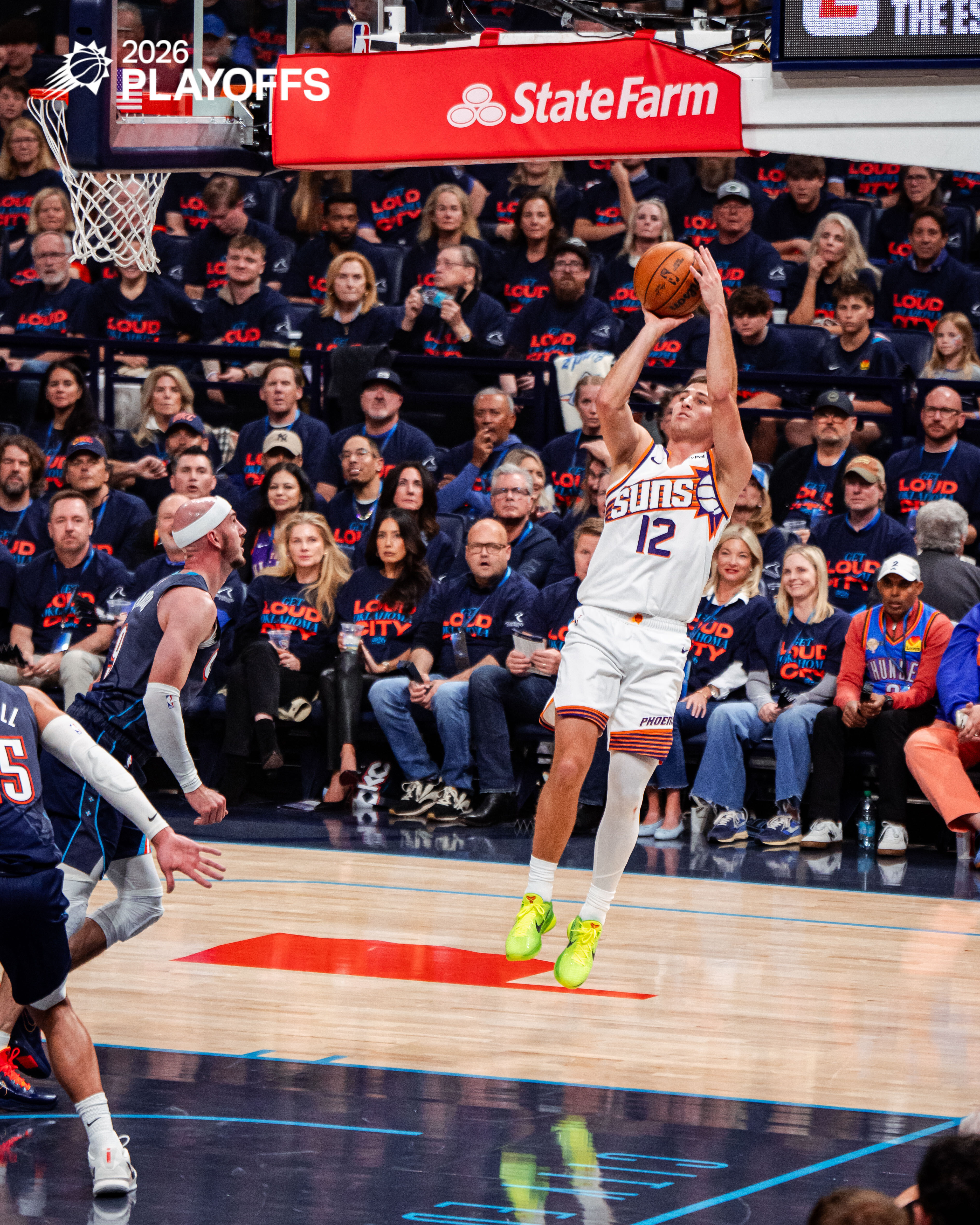 鸡皮对抗中投命中，分差缩小到3分菲尼克斯太阳 ｜太阳vs雷霆