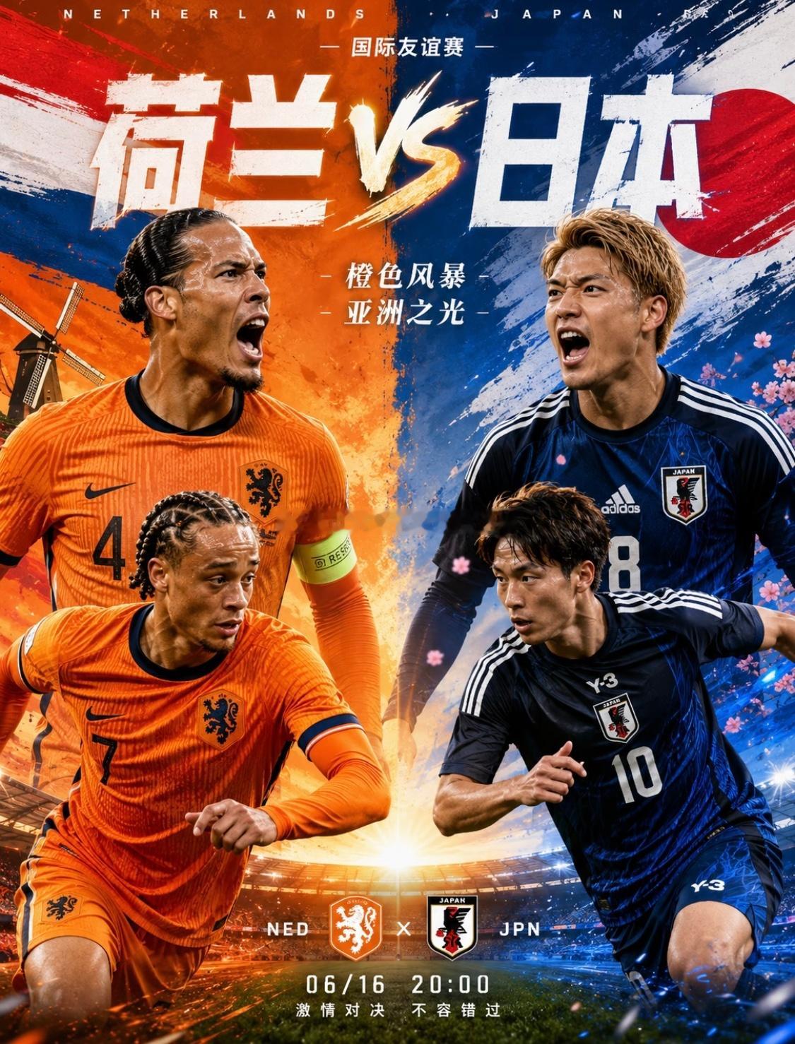 荷兰的身体优势真能压制日本的传控技术吗？还是日本的地面配合会让荷兰的防线疲于奔命