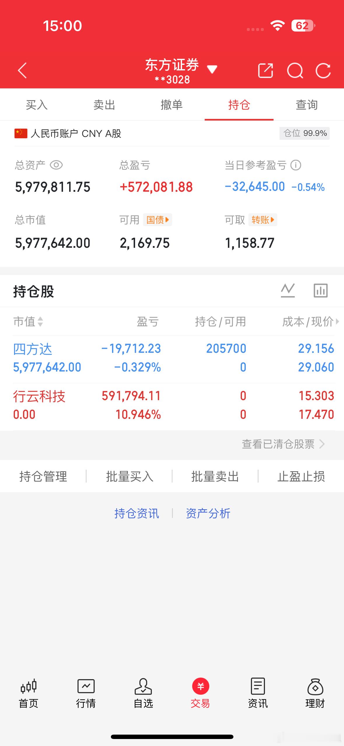 天天姐实盘记录仓位没有动，下午来了奇迹回拉了开心期待下周会有好的表现在线的家人们