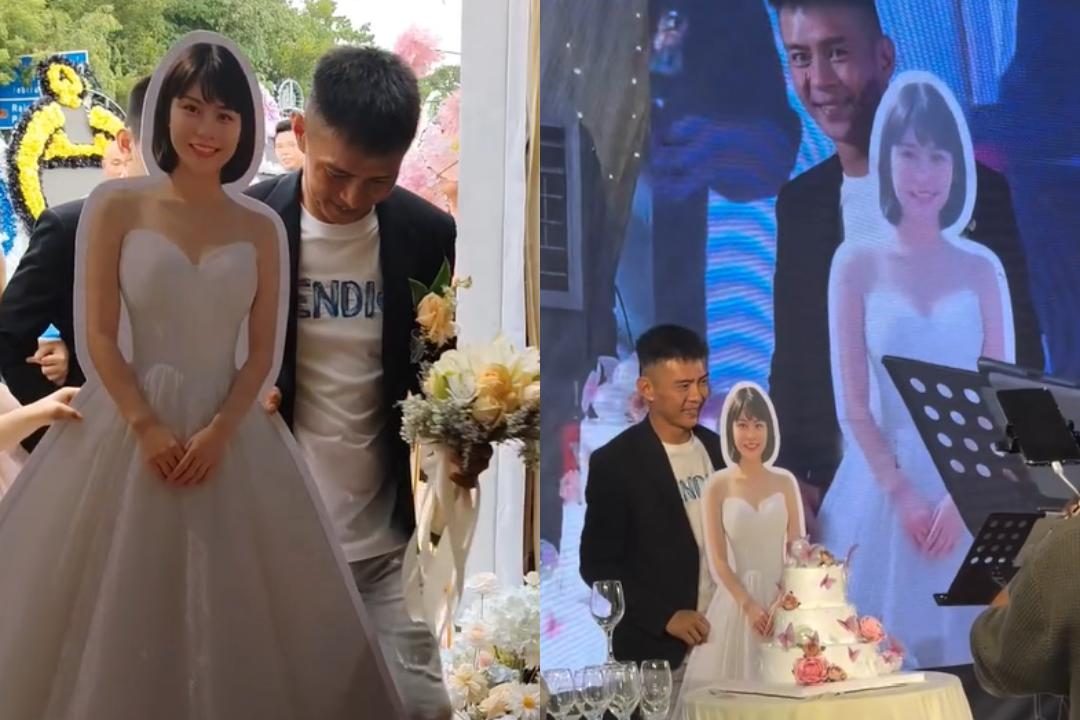 网红苏心意去世，丈夫为其举办“冥婚”，法拉利当婚车
现场惹人泪目，牵着亡妻的“人