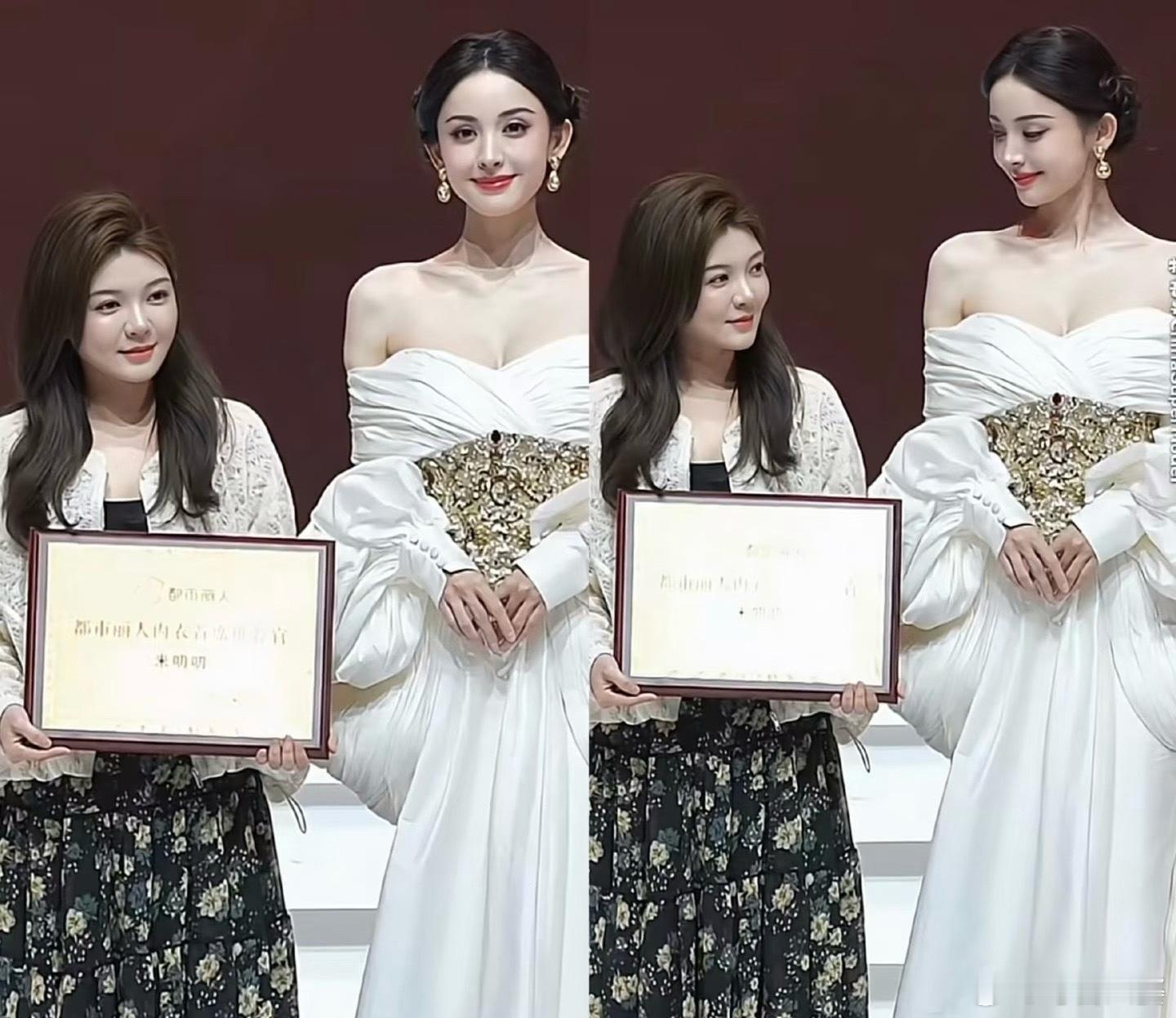 左边已经是美女 娜扎美成神仙了 还得是娜扎！这生图说是“神仙下凡”一点不夸张，骨