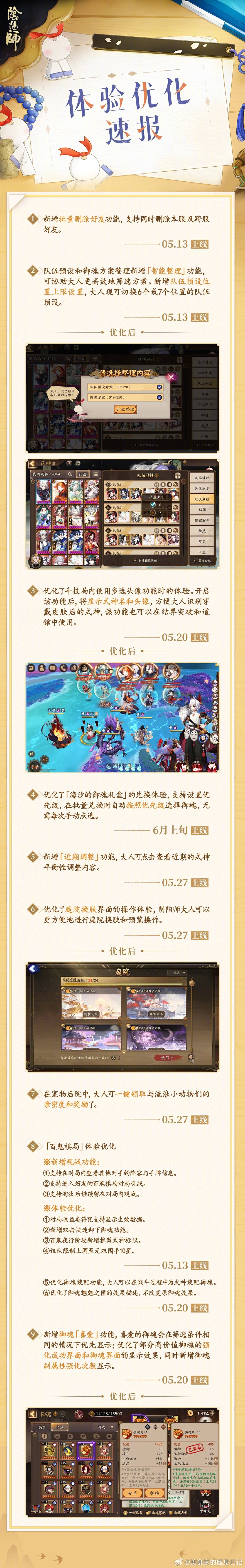 鼠鼠热爱嘉年华 ☆平安京体验优化速报☆ 晴空初夏，焕新出发。平安京迭代更新，步履