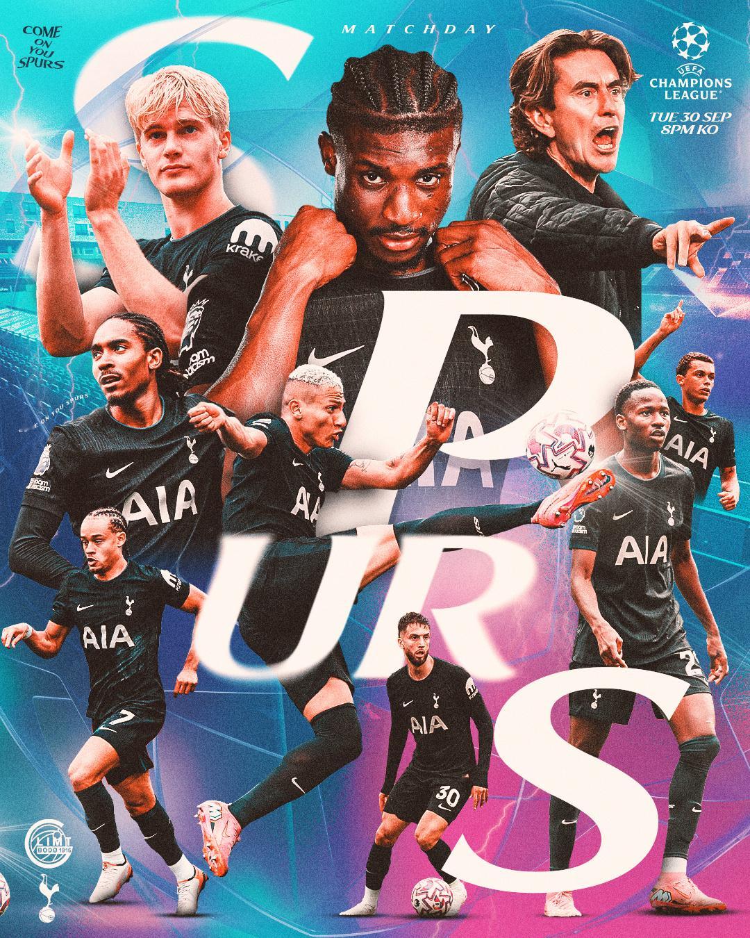 MATCHDAY 💪🆚 博德闪耀🏟️ 阿斯米拉体育场🏆 欧冠联赛⏰ 8p