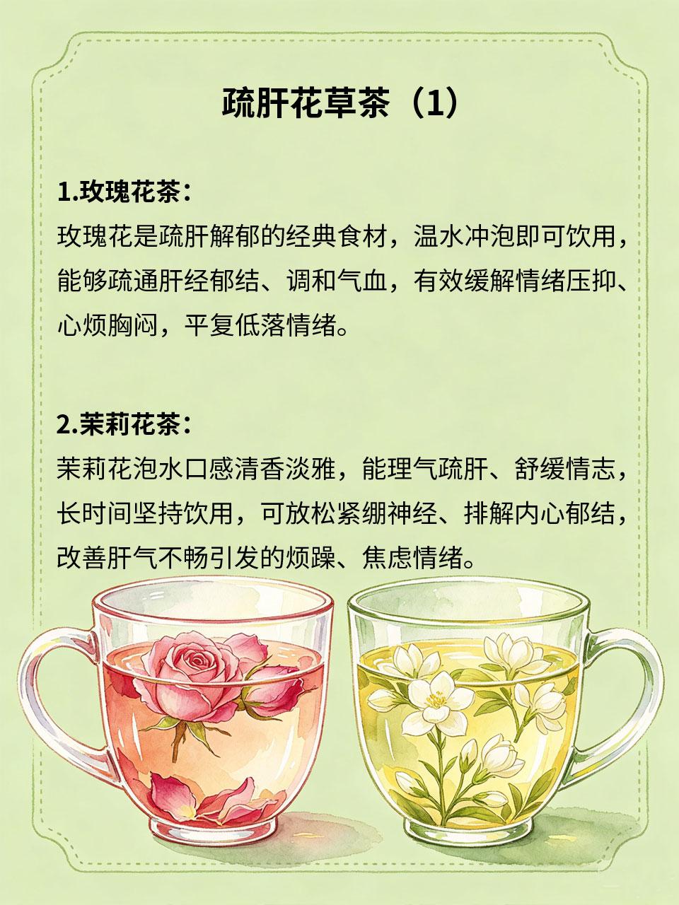 疏肝花草茶，排解郁结舒缓情绪
长期压力堆积、情绪压抑😶‍🌫️，会造成肝气郁结