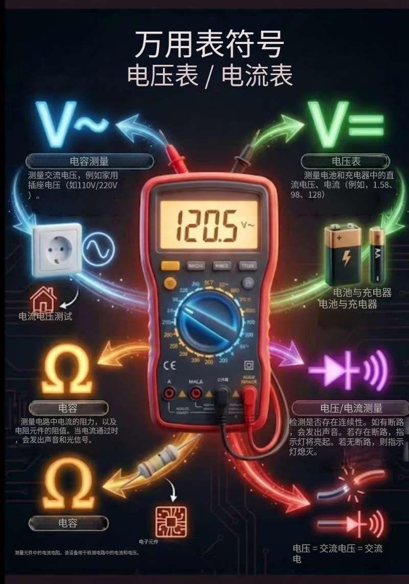 我们来把电学的基础简单理一理：
~（交流电压） —— 就是插座里的电，会电人的那