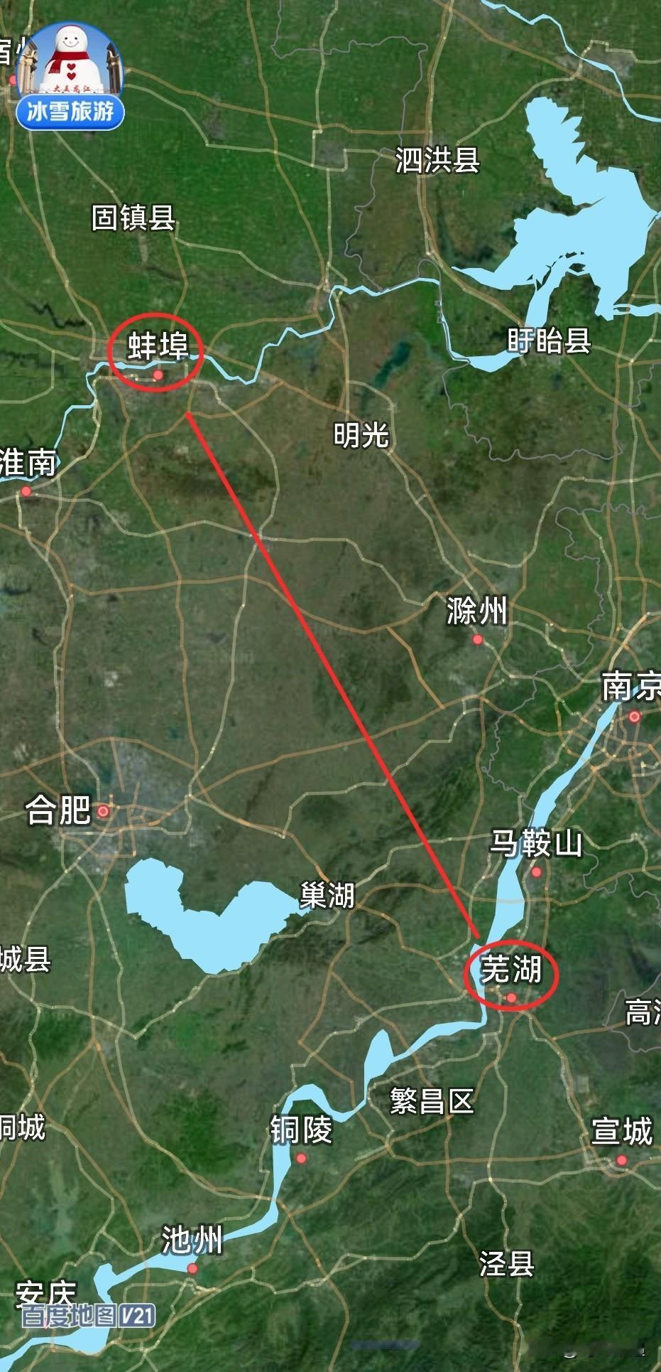 安徽省，从芜湖4到蚌埠2是拔提用重吗？
芜湖市，总面积6009.02平方公里，下