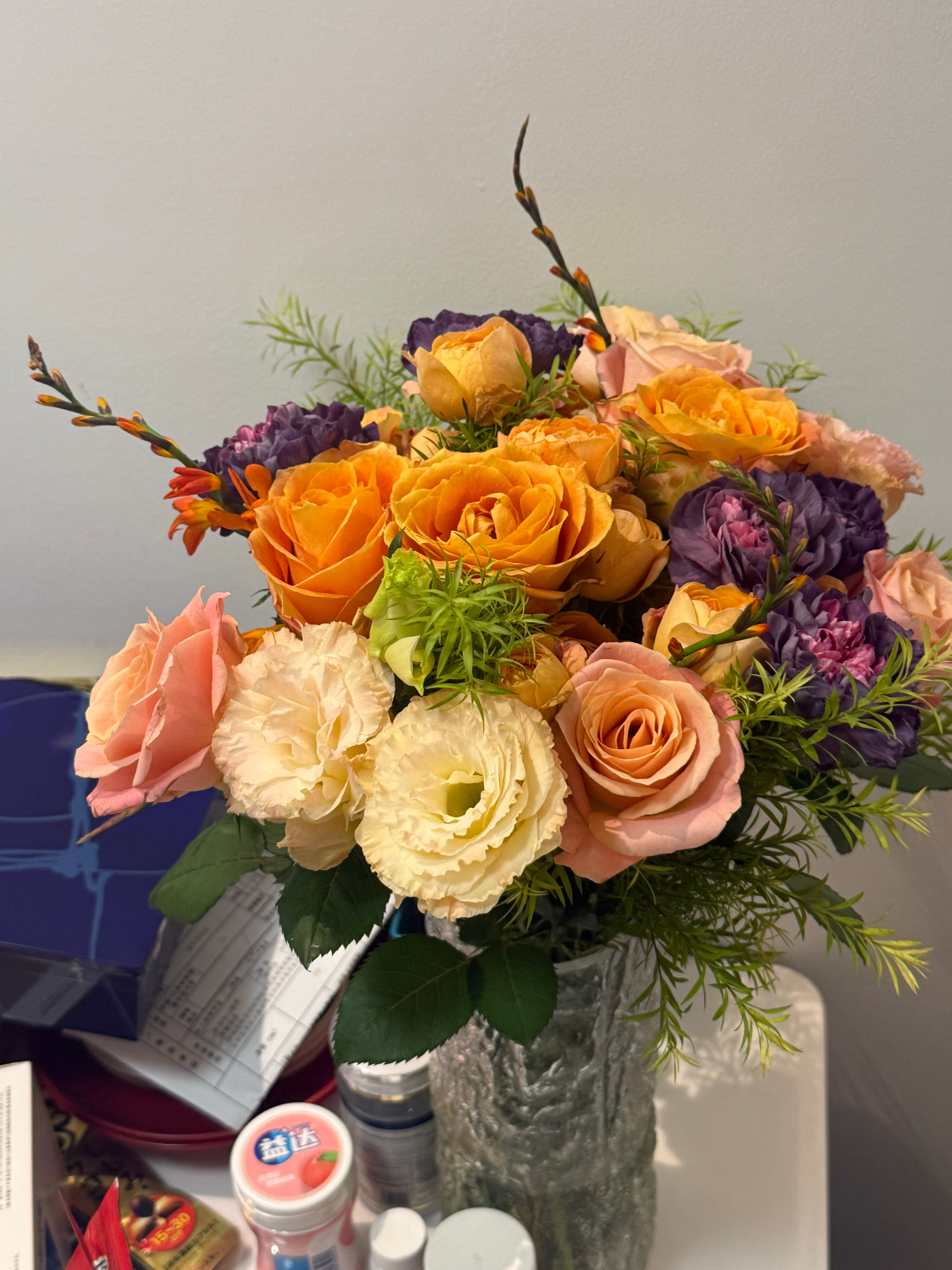 山姆买的花开啦哈哈 ​​​