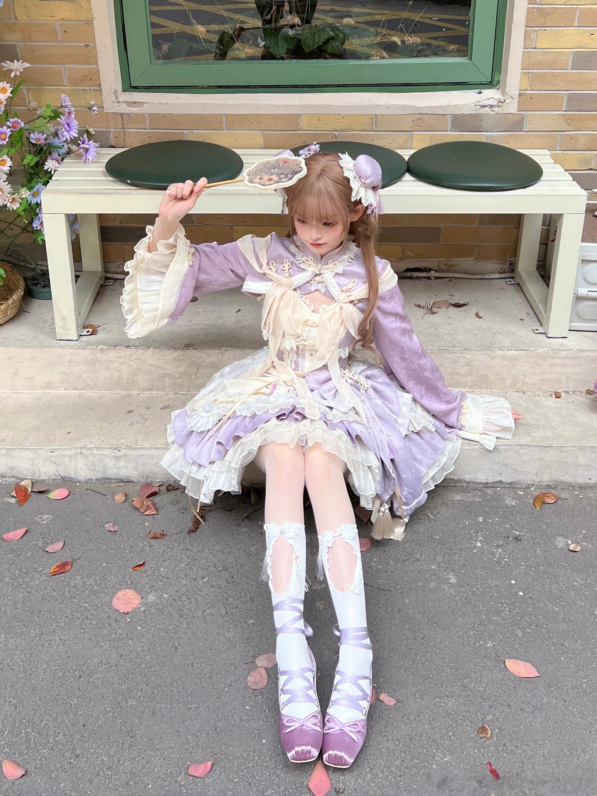 紫色白梨好大小姐好温柔哦！！#猫芮可[超话]##lolita上新##lolita