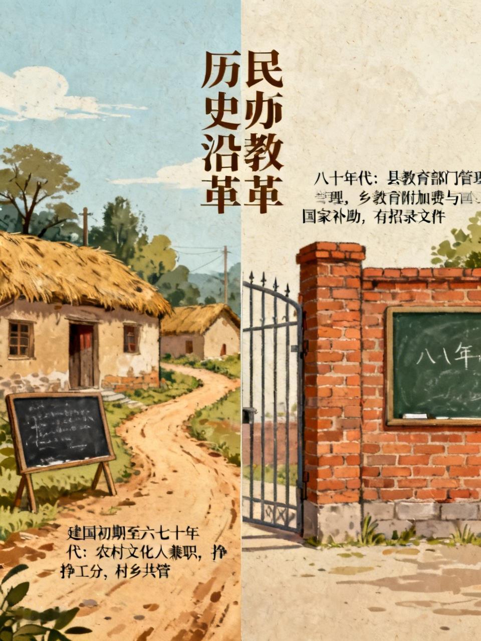 民办教师可不是现在民办学校的教师，它是特定历史时期的产物。建国初期到六七十年代，