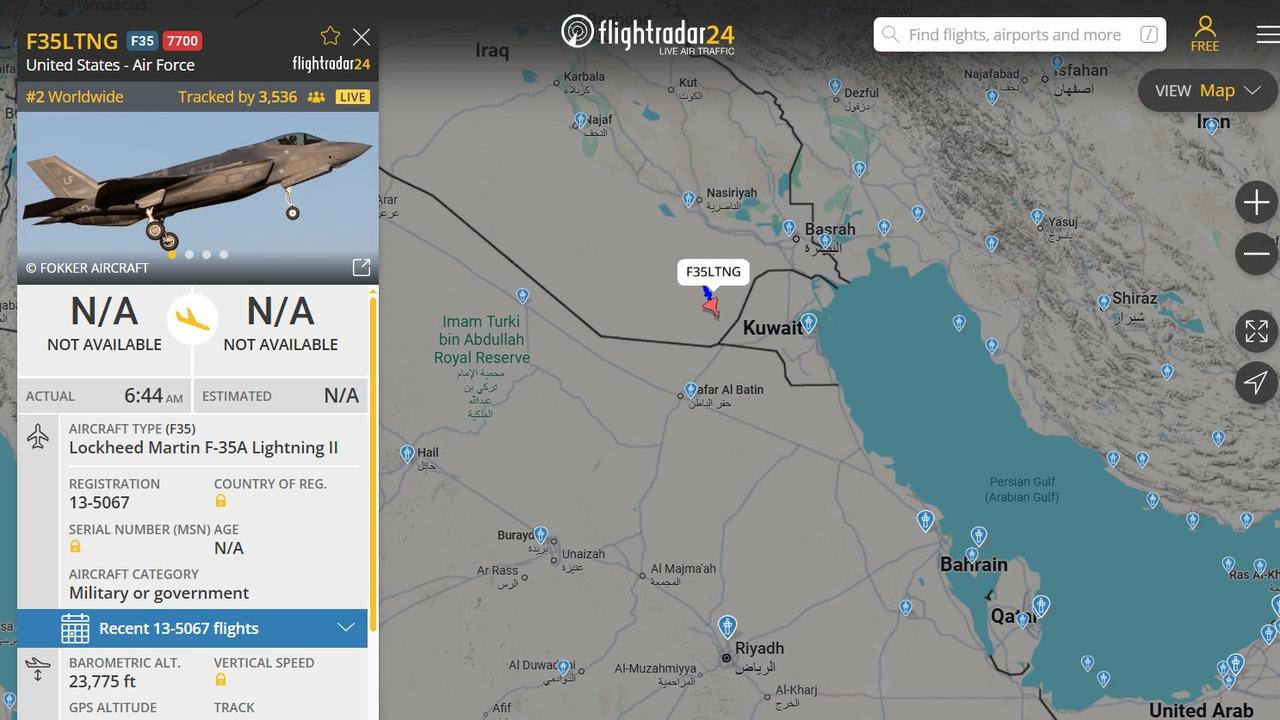 一架F-35战斗机在靠近伊拉克和科威特边境挂了7700紧急代码