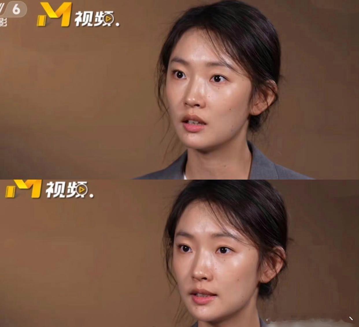 这才是老实的姑娘，人家说上央视得素颜，她就真的顶着个冒油光的大素脸去了…… 